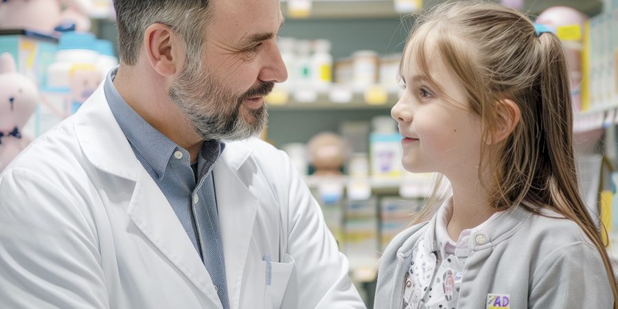 Atencion de los niños en la farmacia